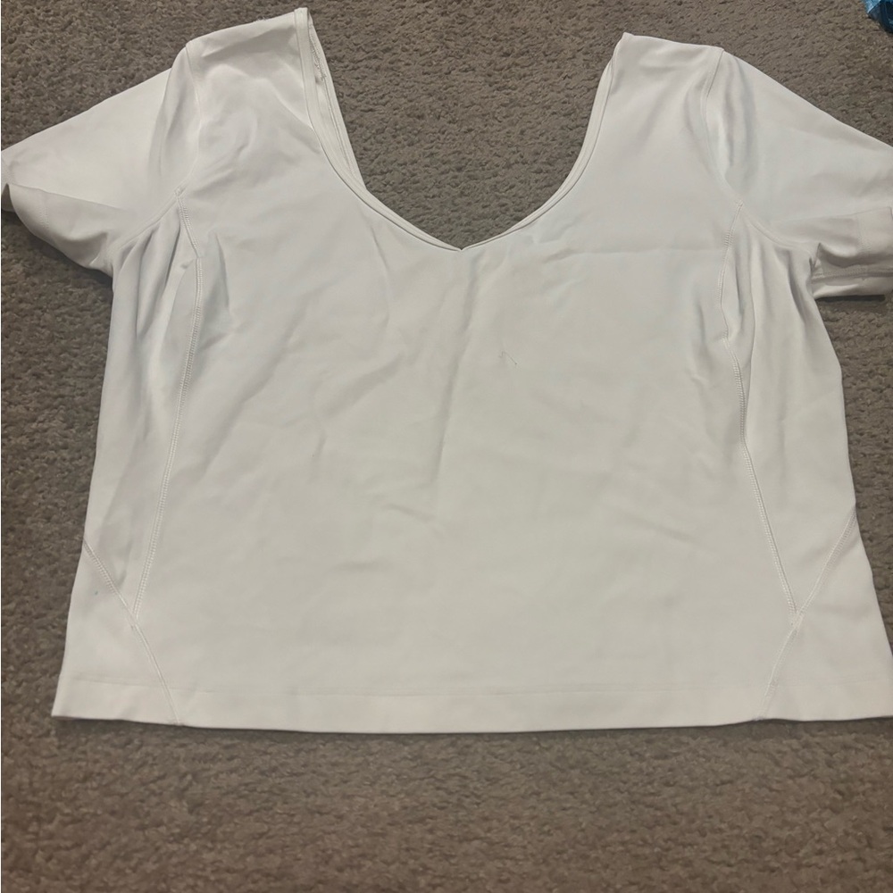 lululemon align crop tshirt sz 10